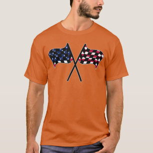 Camiseta American Flag Racing Race USA Family Matching Pit