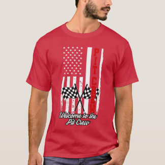 Camiseta American Flag Racing Race USA Family Matching Pit