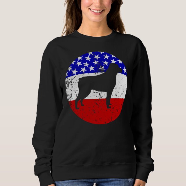 Camiseta American Flag Rottweiler Dog (Frente)