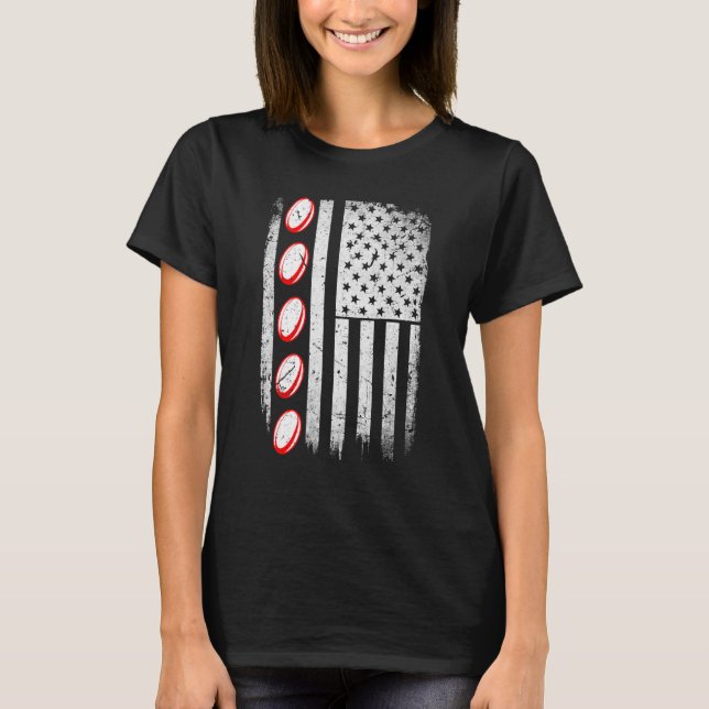 Camiseta American Flag Rugby Team Retro Rugby (Frente)