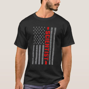 Camiseta American Flag Scientist US Flag Vintage Tee For Me