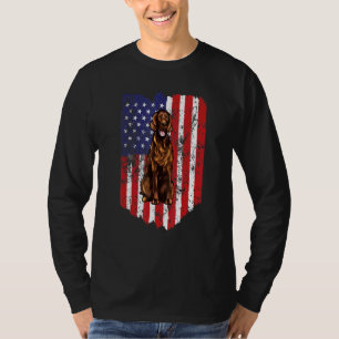 Camiseta American Flag Setter Irish Usa