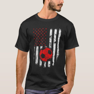 Camiseta American Flag Soccer USA Patriótico Sport Lover C