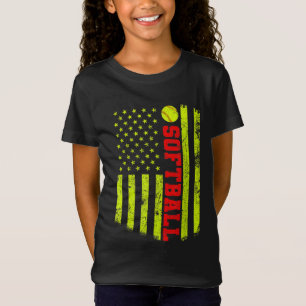 Camiseta American Flag Softball EUA