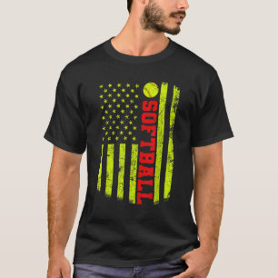 Camiseta American Flag Softball EUA