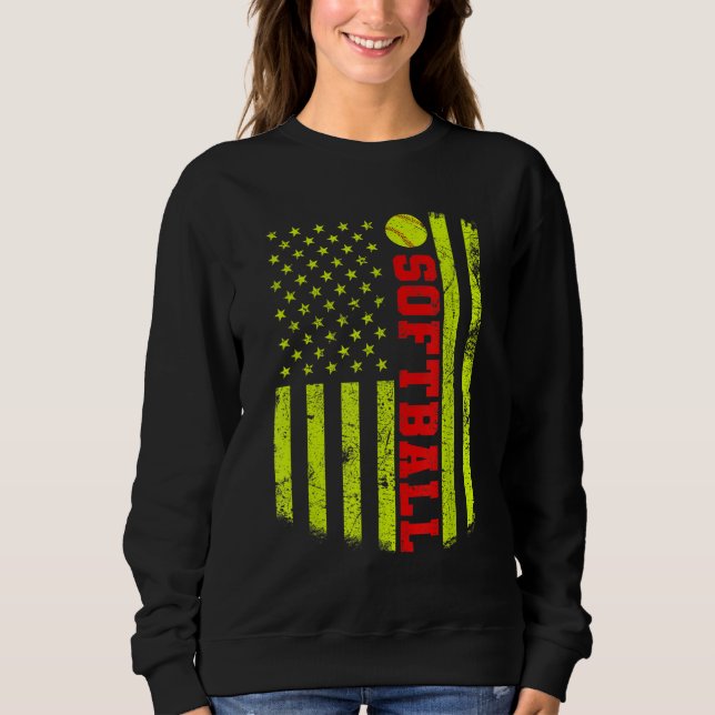 Camiseta American Flag Softball EUA (Frente)