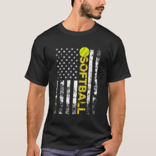 Camiseta American Flag Softball Team