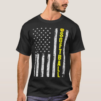Camiseta American Flag Softball Team