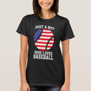 Camiseta American Flag Sport Fan Baseball Lover Patriótico 