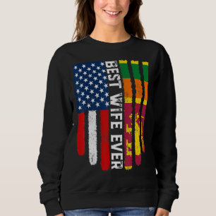 Camiseta American Flag & Sri Lanka Best Wife Ever Fami