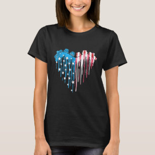 Camiseta American Flag Truck Heart Quarth Of Julyy Starrs C
