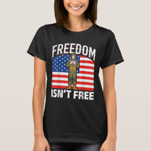 Camiseta American Flag United States Freedom Soldier Mem
