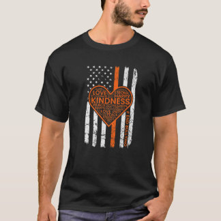 Camiseta American Flag Unity Day Orange Kids Anti bullying