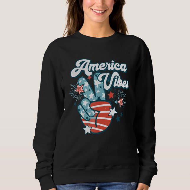 Camiseta American Flag USA 4th of July Independence Day Pat (Frente)