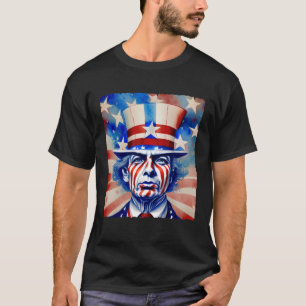 Camiseta American Flag USA Hat Tio Sam 4th Partido de julho
