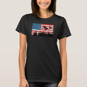 Camiseta American Flag Usa Patriotic Eagle Flying Trees Gra