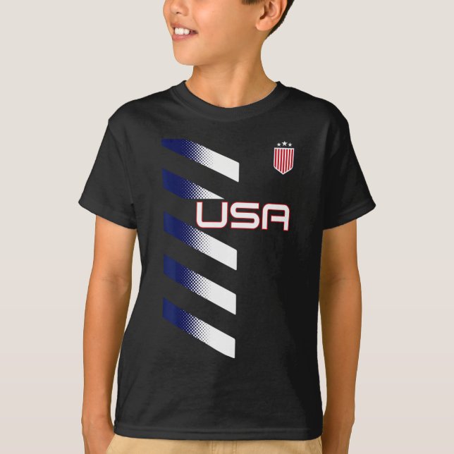 Camiseta American Flag Usa Soccer Stars And Stripes Patch  (Frente)