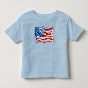 Camiseta American Flag USA Watercolor 4 de julho