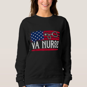 Camiseta American Flag VA Nurse Patriotic 4 de julho Vinta