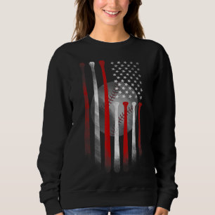 Camiseta American Flag Vintage Baseball Flag Pai Mãe Tee