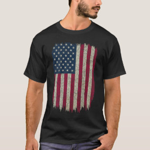 Camiseta American Flag Vintage desapontou Design no dorso d