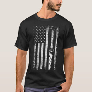 Camiseta American Flag Woodworker USA Carpenter