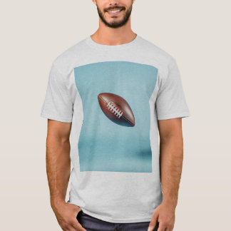 Camiseta American football ball in the air with bright ligh