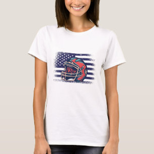 Camiseta American Football Fan Jersey Shirt USA Flag