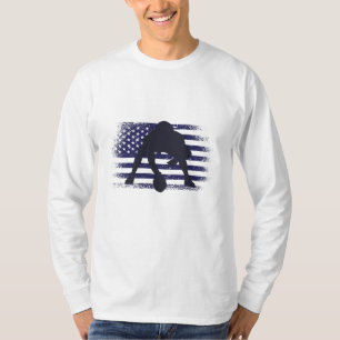 Camiseta American Football Fan Jersey Shirt USA Flag