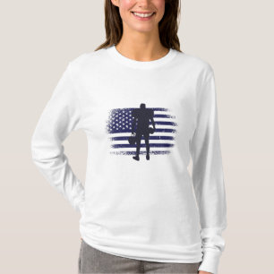 Camiseta American Football Fan Jersey Shirt USA Flag