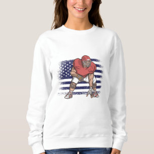 Camiseta American Football Fan Jersey Shirt USA Flag