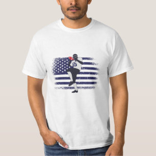 Camiseta American Football Fan Jersey Shirt USA Flag