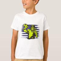 American Football Fan Jersey Shirt USA Flag