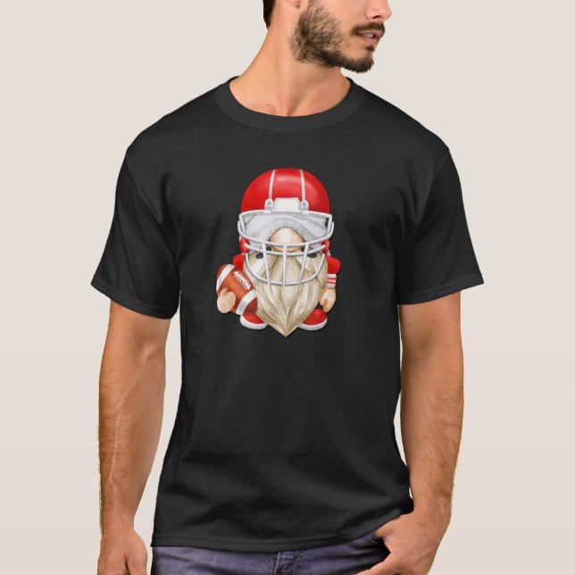Camiseta American Football Gnome With Red Football Helmet F (Frente)