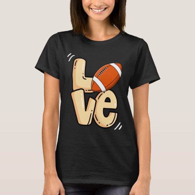 Camiseta American Football Love Valentines Rugby Srts Pl _1 (Frente)
