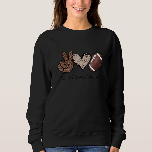 Camiseta American Football Lover Fan Peace Sign Love (Frente)