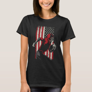 Camiseta American Football Player Vintage USA Flag