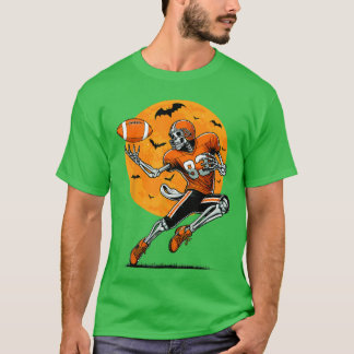 Camiseta American Football Skeleton Boys Halloween Football
