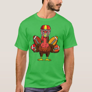 Camiseta American Football Turkey Ação de Graças
