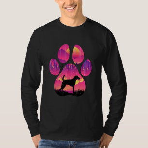 Camiseta American Foxhound Paw Mãe Pai Cachorro Homens