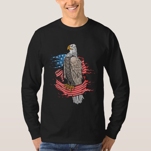 Camiseta american freedom eagle cross flag military army (Frente)