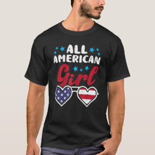 Camiseta American Girl Sunvidles Usa Bandeira 4 De Julho Pa