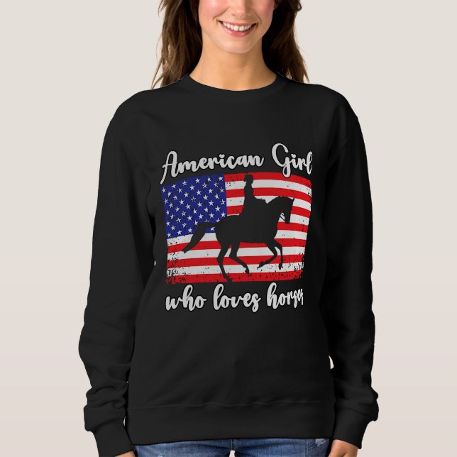 Camiseta American Girl who loves eventing horses rider  7 (Frente)