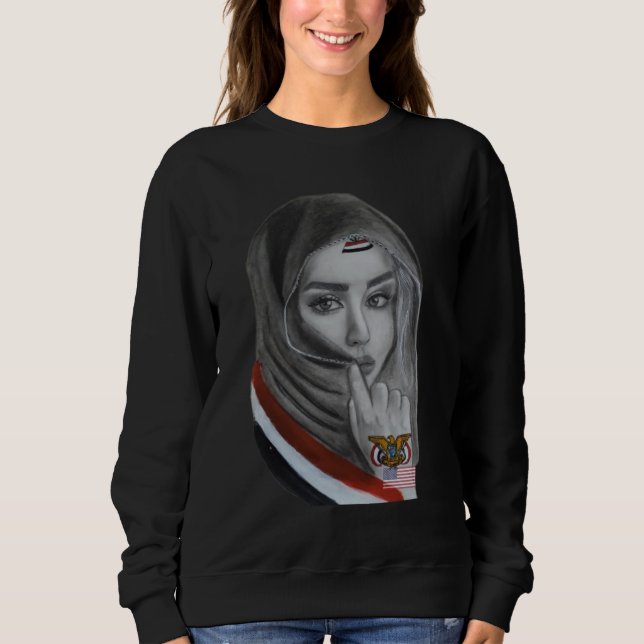 Camiseta American Girl with Yemeni Roots – Yemen Flag (Frente)
