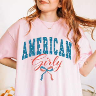 Camiseta American Girly Shirt, Coquette 4 de julho