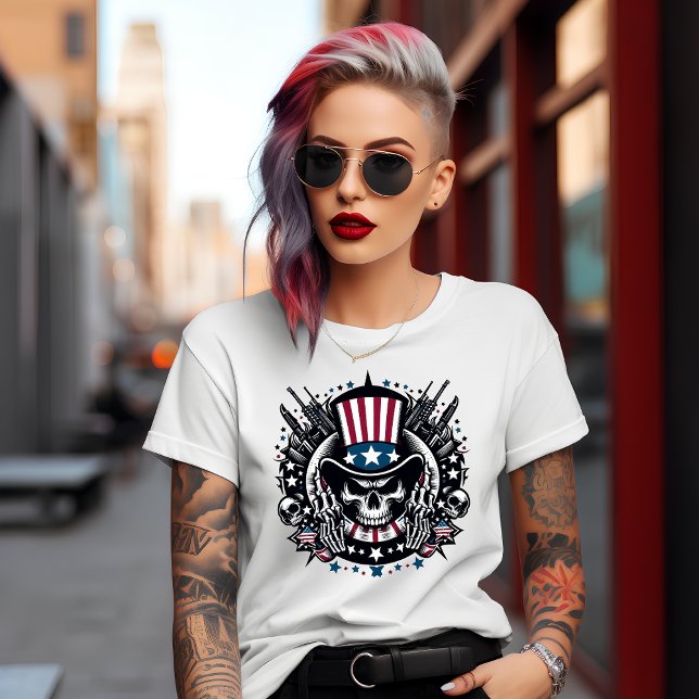 Camiseta American Gothic 4 de julho (Criador carregado)