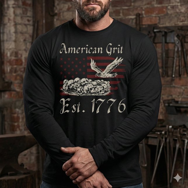 Camiseta ​American Grit 1776 Skulls Tee (Criador carregado)