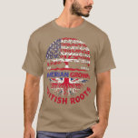 Camiseta American Groots britânicos britânicos britânicos S<br><div class="desc">American Groots British Flag Usa Flag.</div>