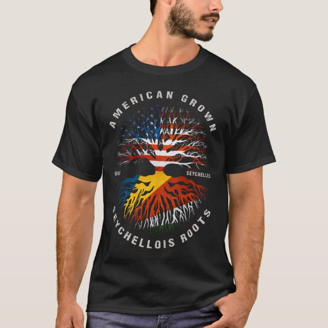 Camiseta American Groselha Seicheles Roota Bandeira Seichel (Frente)