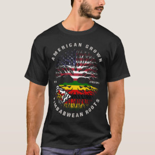 Camiseta American Growean Roots Zimbábue Bandeira do Zimb